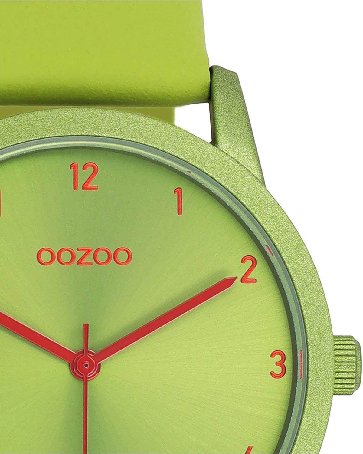 OOZOO C11169 38mm Timepieces Green Leather Strap