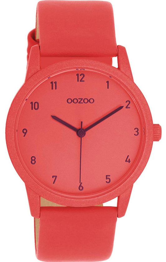 OOZOO C11172 38mm Timepieces Red Leather Strap