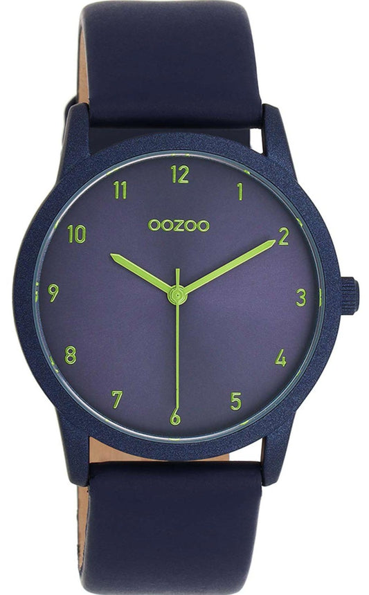 OOZOO C11174 38mm Timepieces Blue Leather Strap