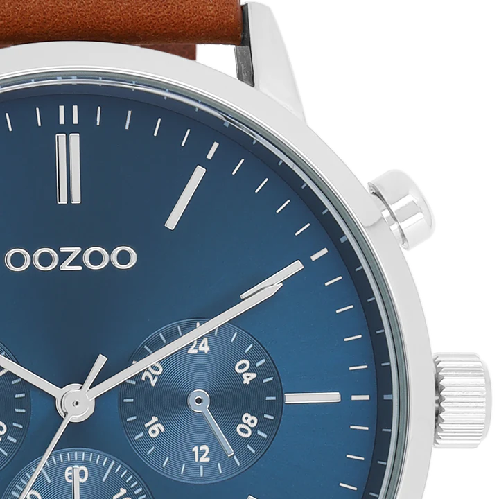 OOZOO C11200 50MM Timepieces Brown Leather Strap