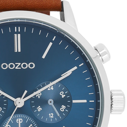 OOZOO C11200 50MM Timepieces Brown Leather Strap