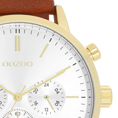 OOZOO C11201 50MM Timepieces Brown Leather Strap