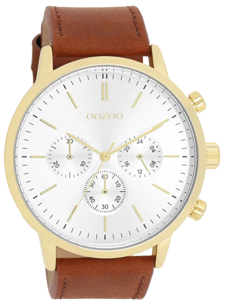 OOZOO C11201 50MM Timepieces Brown Leather Strap