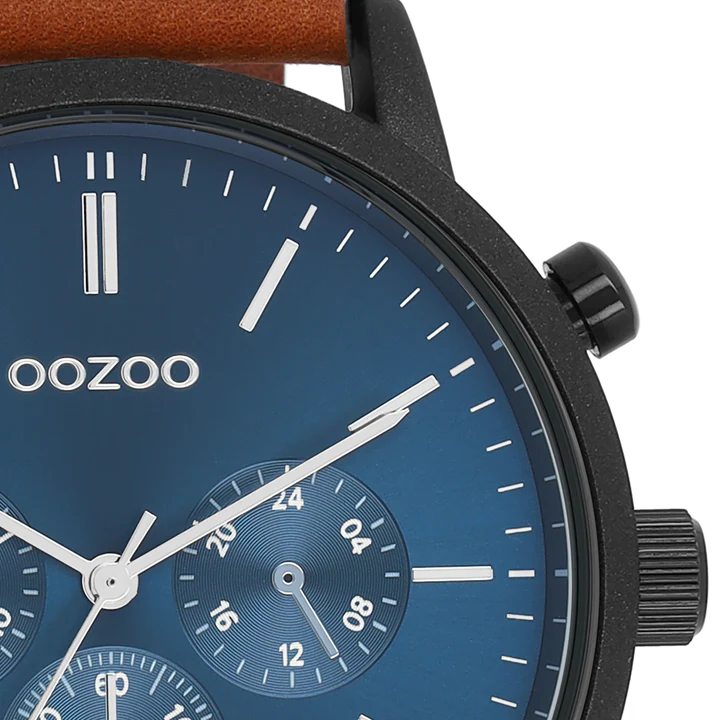 OOZOO C11202 50MM Timepieces Brown Leather Strap