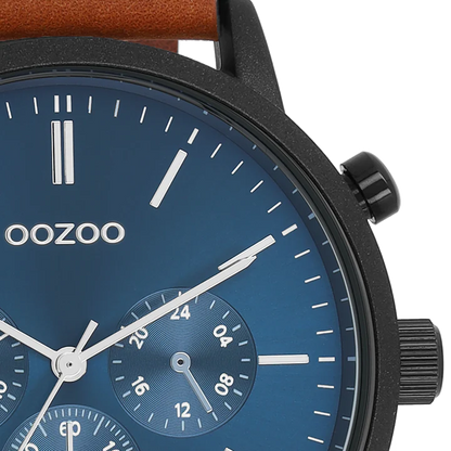 OOZOO C11202 50MM Timepieces Brown Leather Strap