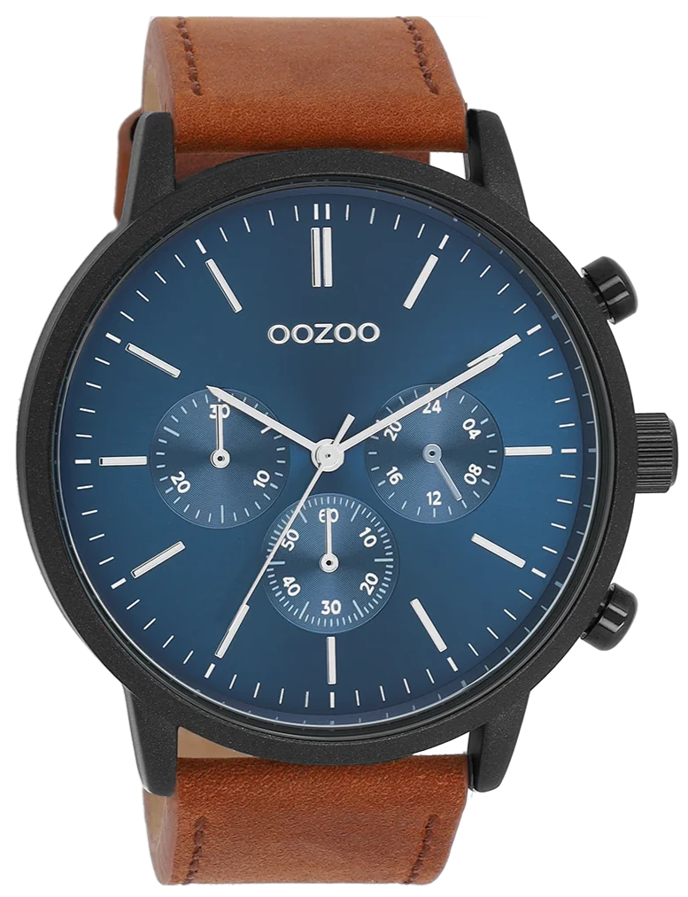 OOZOO C11202 50MM Timepieces Brown Leather Strap