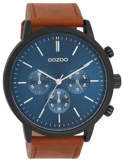 OOZOO C11202 50MM Timepieces Brown Leather Strap