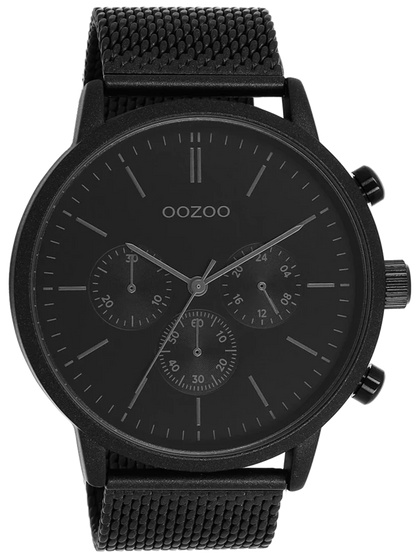 OOZOO C11204 50MM Timepieces Black Metallic Bracelet