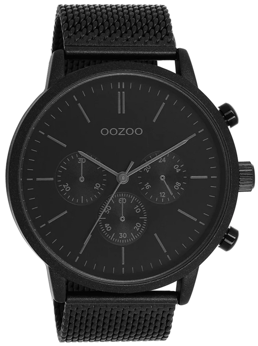 OOZOO C11204 50MM Timepieces Black Metallic Bracelet