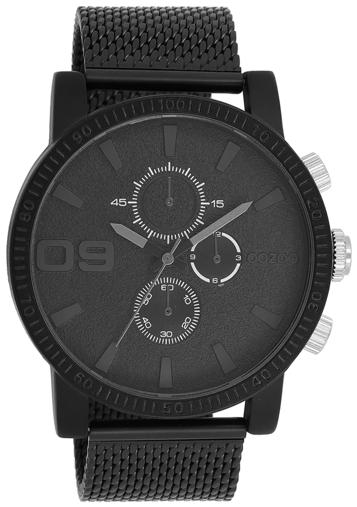 OOZOO C11214 48MM Timepieces Black Metallic Bracelet