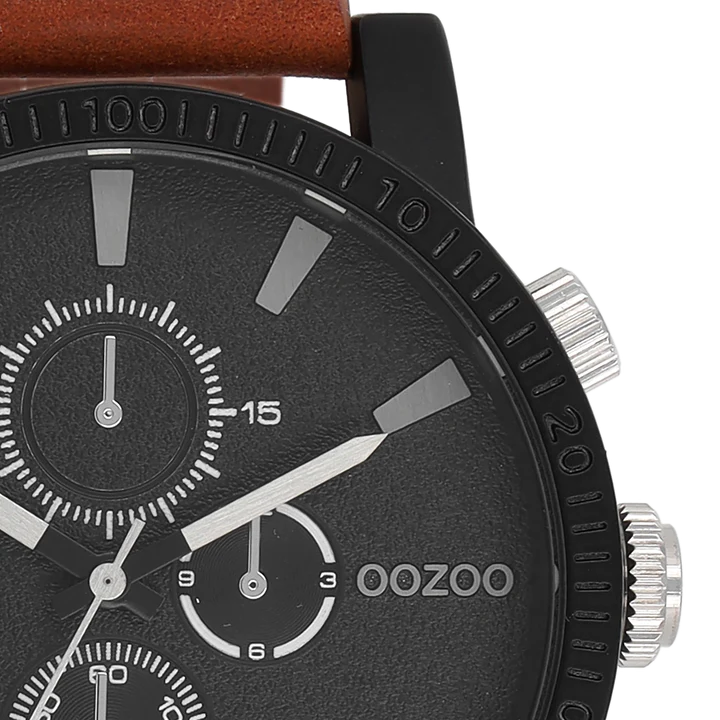 OOZOO C11211 48MM Timepieces Brown Leather Strap