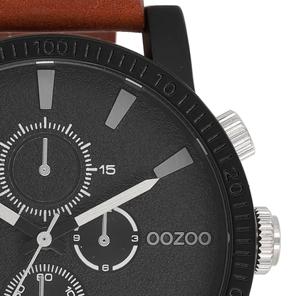 OOZOO C11211 48MM Timepieces Brown Leather Strap