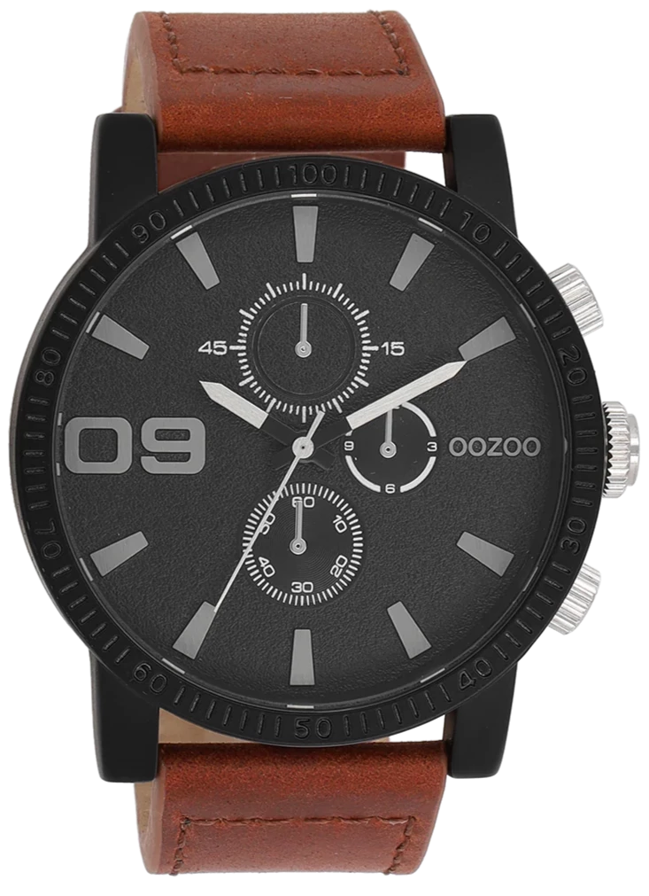 OOZOO C11211 48MM Timepieces Brown Leather Strap