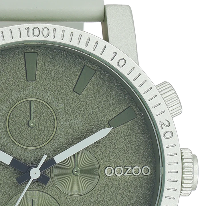 OOZOO C11215 48MM Timepieces Green Leather Strap