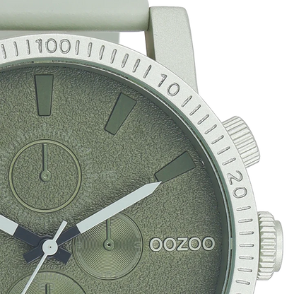 OOZOO C11215 48MM Timepieces Green Leather Strap