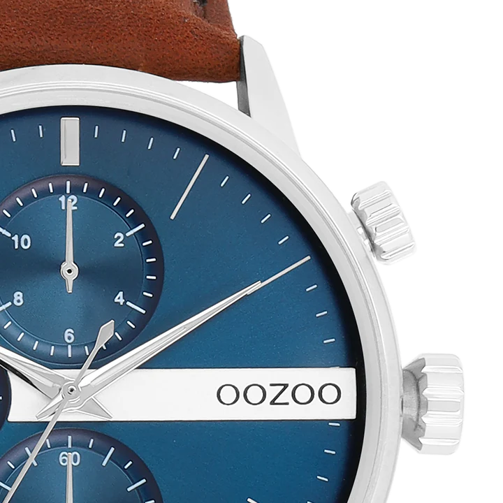 OOZOO C11221 45MM Timepieces Brown Leather Strap