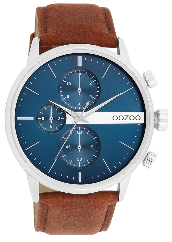 OOZOO C11221 45MM Timepieces Brown Leather Strap