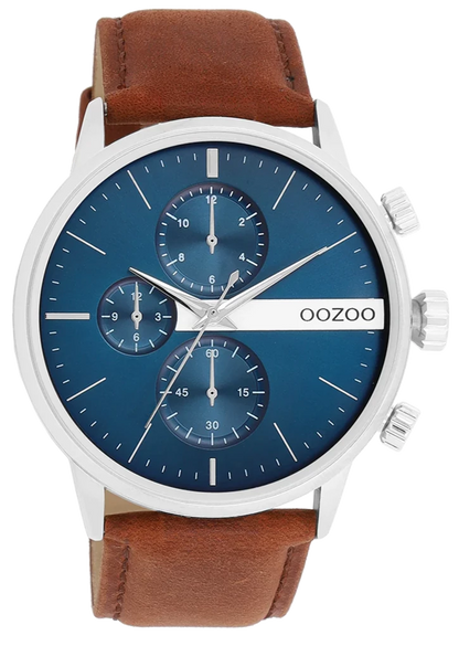 OOZOO C11221 45MM Timepieces Brown Leather Strap