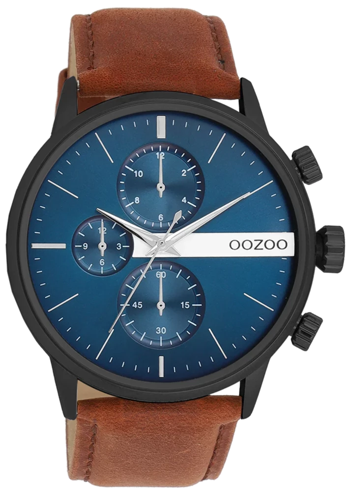 OOZOO C11222 45MM Timepieces Brown Leather Strap