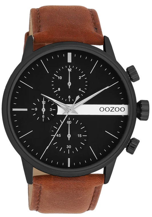 OOZOO C11223 45MM Timepieces Brown Leather Strap