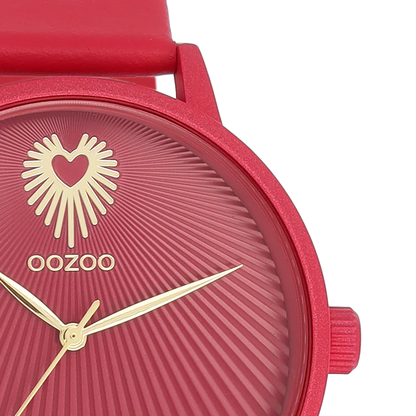 OOZOO C11247 42mm Timepieces Magenta Leather Strap