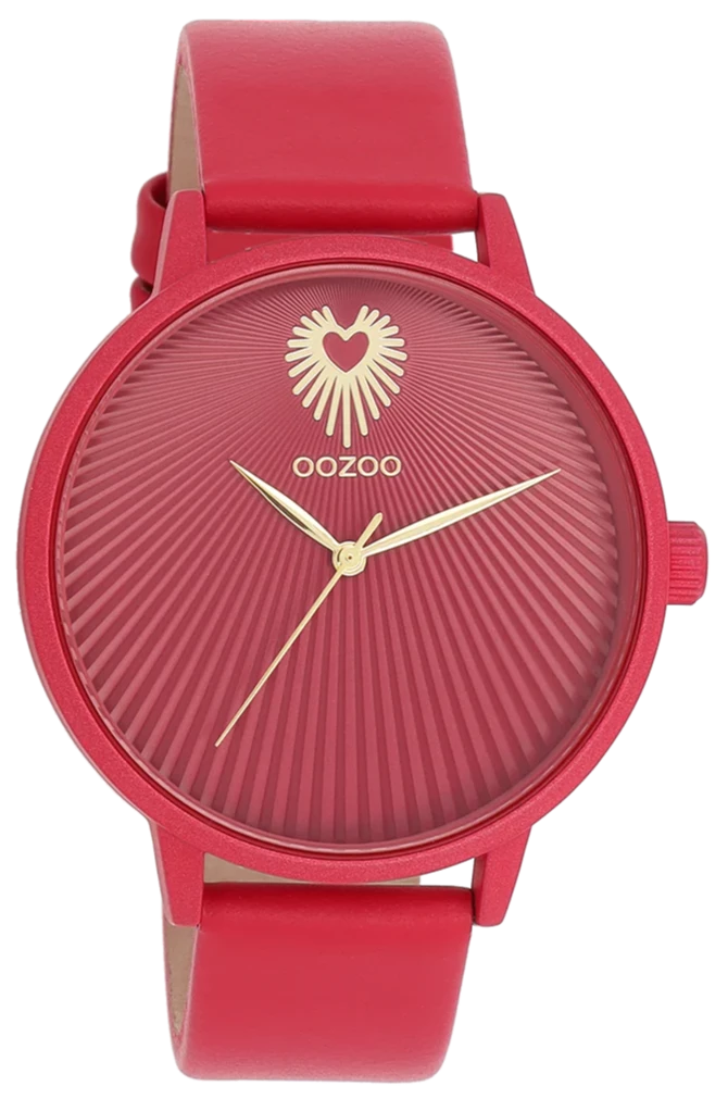 OOZOO C11247 42mm Timepieces Magenta Leather Strap