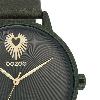 OOZOO C11248 42mm Timepieces Green Leather Strap