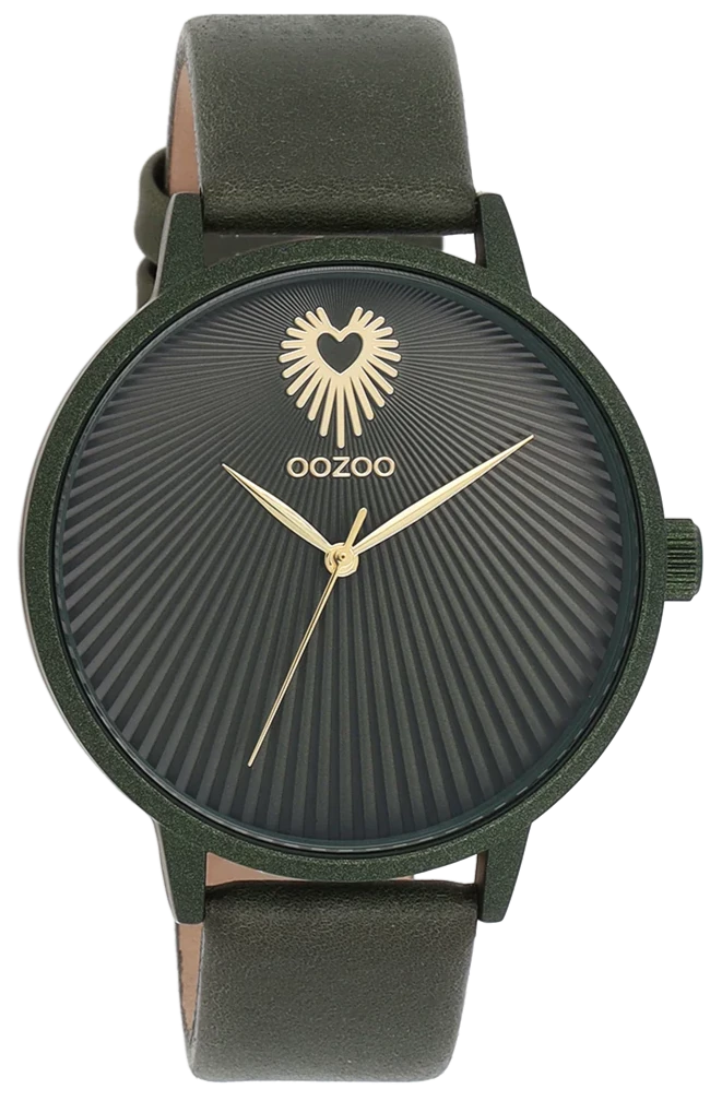 OOZOO C11248 42mm Timepieces Green Leather Strap