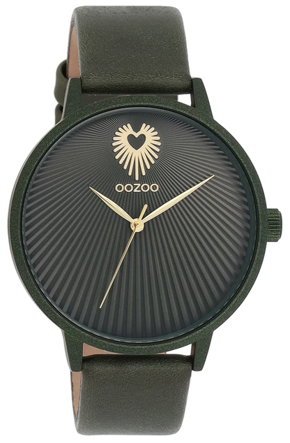 OOZOO C11248 42mm Timepieces Green Leather Strap