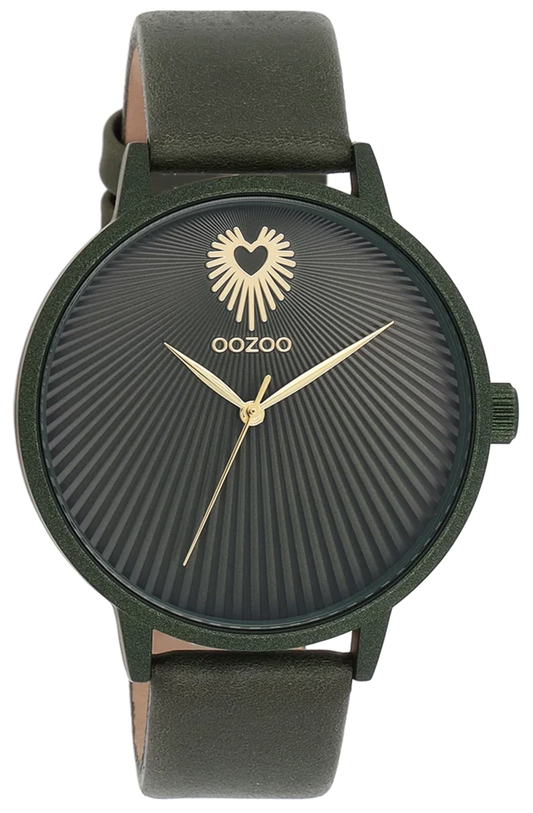 OOZOO C11248 42mm Timepieces Green Leather Strap