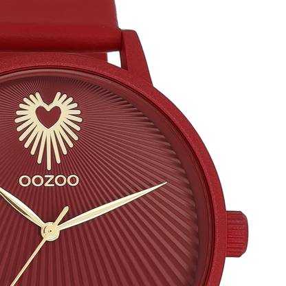 OOZOO C11249 42mm Timepieces Red Leather Strap