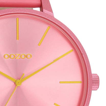 OOZOO C11250 48mm Timepieces Pink Leather Strap