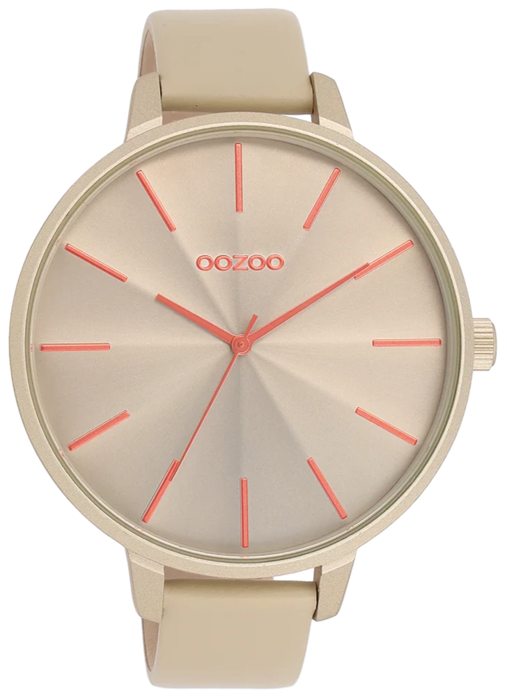 OOZOO C11251 48mm Timepieces Beige Leather Strap
