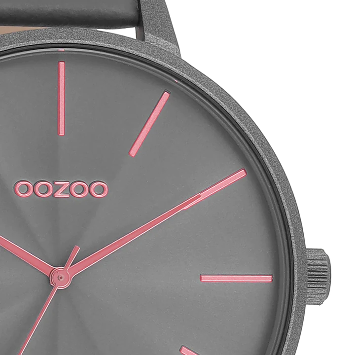 OOZOO C11254 48mm Timepieces Grey Leather Strap