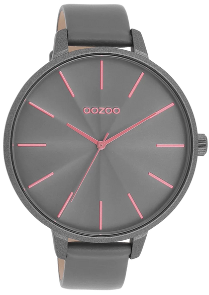 OOZOO C11254 48mm Timepieces Grey Leather Strap