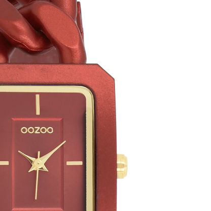 OOZOO C11277 31 x 24mm Timepieces Red Metallic Bracelet