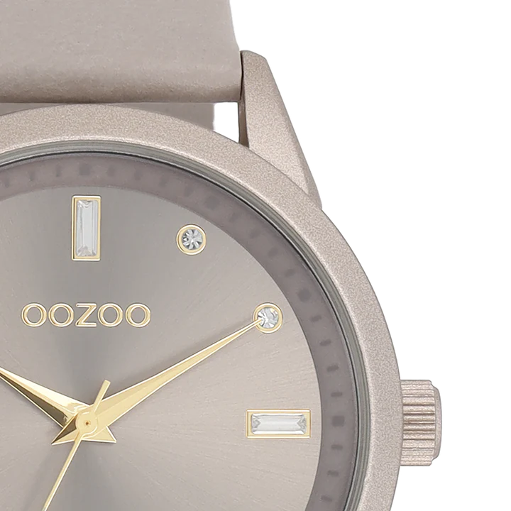 OOZOO C11287 40mm Timepieces Taupe Leather Strap