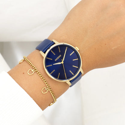 OOZOO C11292 42mm Timepieces Blue Leather Strap