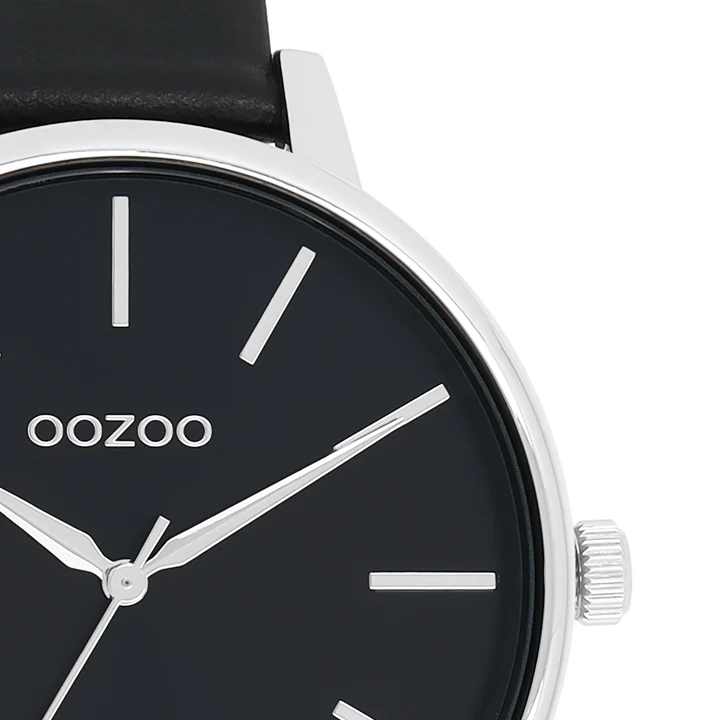 OOZOO C11293 42mm Timepieces Black Leather Strap