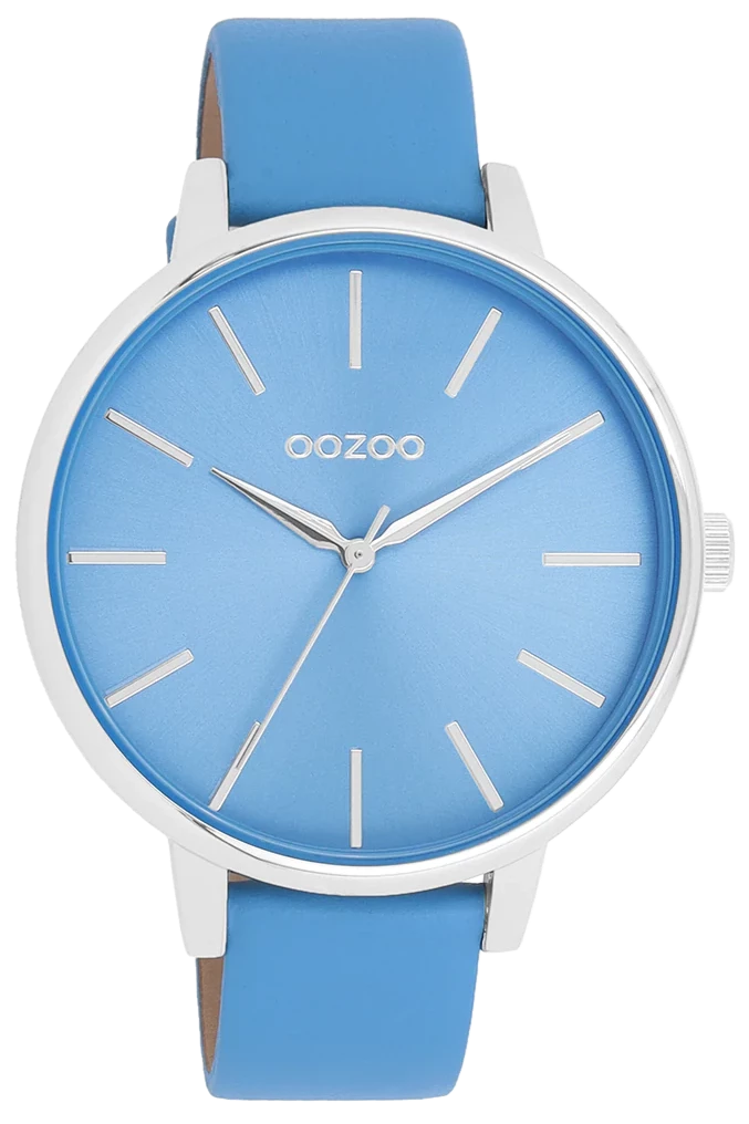 OOZOO C11296 42mm Timepieces Light Blue Leather Strap