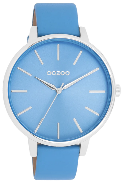 OOZOO C11296 42mm Timepieces Light Blue Leather Strap