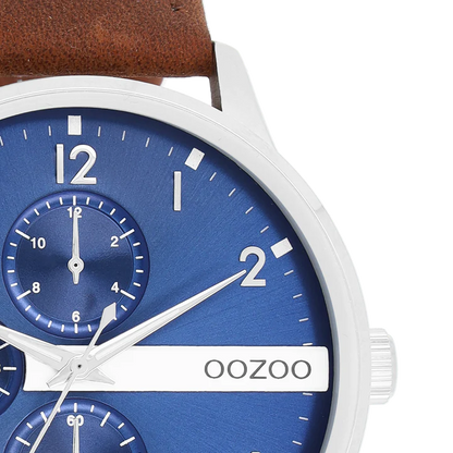 OOZOO C11306 45MM Timepieces Brown Leather Strap