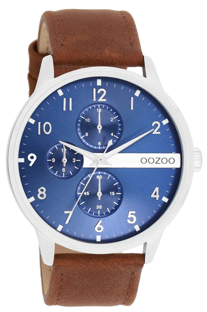 OOZOO C11306 45MM Timepieces Brown Leather Strap