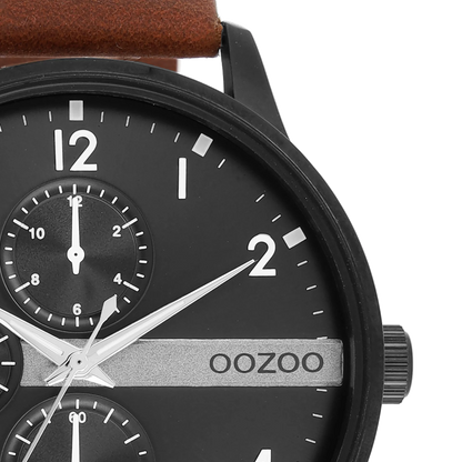 OOZOO C11307 45MM Timepieces Brown Leather Strap
