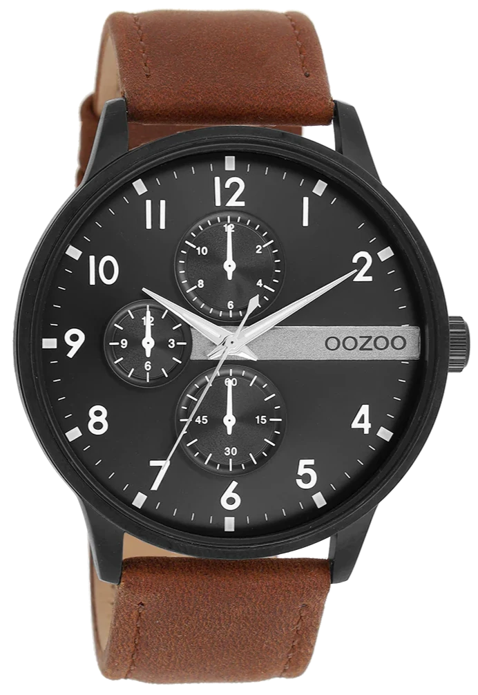 OOZOO C11307 45MM Timepieces Brown Leather Strap