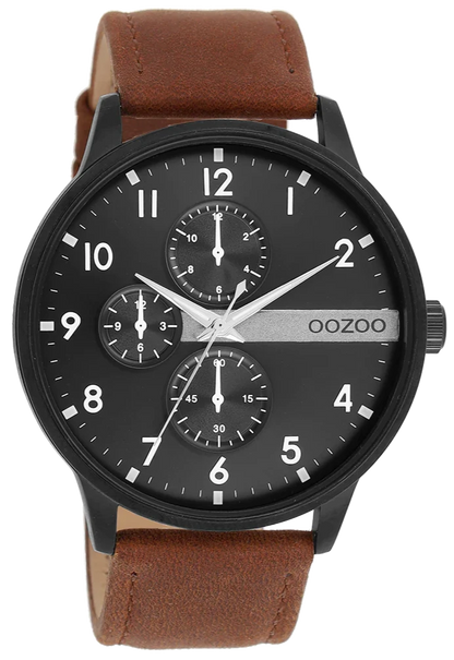 OOZOO C11307 45MM Timepieces Brown Leather Strap