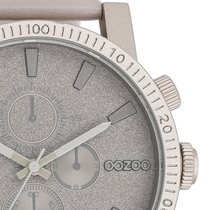 OOZOO C11311 48mm Timepieces Taupe Leather Strap