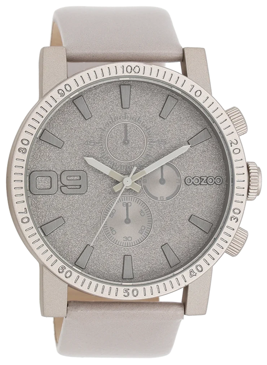 OOZOO C11311 48mm Timepieces Taupe Leather Strap