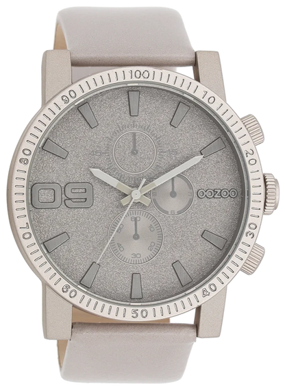 OOZOO C11311 48mm Timepieces Taupe Leather Strap