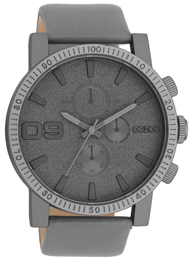 OOZOO C11312 48mm Timepieces Grey Leather Strap